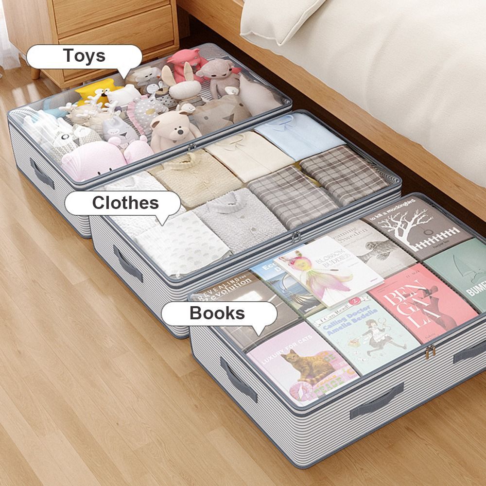 Foldable Bed Sheet Storage Bag NonWoven Foldable Bedding Organizer eBay