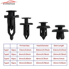 40 Car Body Rivet Push Pin Plastic Fastener Retainer Bumper Fender Trim Clips US