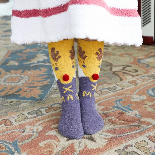 Women 4 Pairs Super Soft Winter Christmas Cozy Fuzzy Solid Slipper Socks 6-11 US - Picture 7 of 38