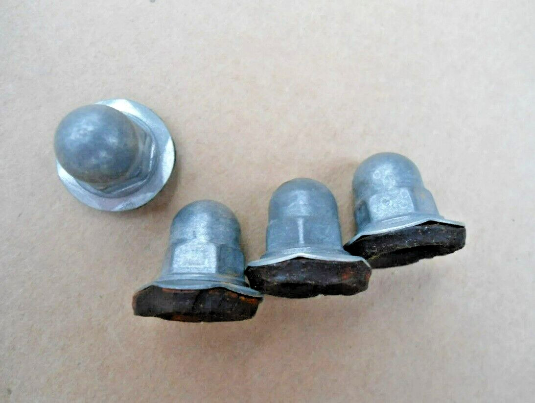 4 VINTAGE NOS EMBLEM NUTS! FOR CLASSIC OLDSMOBILE CHEVY PONTIAC BUICK CADDY ETC