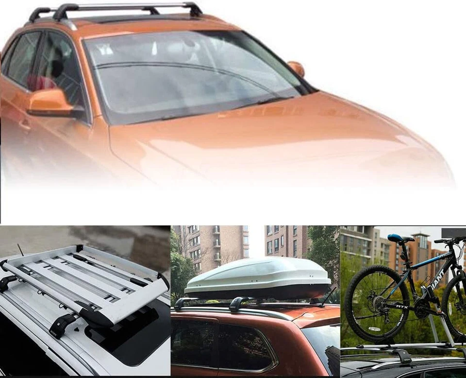 2Pcs Lockable Roof Rail Rack Cross Bars Crossbars Fit for Edge 2015-2025 - Image 2 of 4
