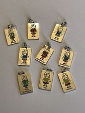 GANZ Kids Name Tag Charm ID Backpack Pull GIRLS NAMES A-Z plus Blanks