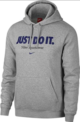 Men's Nike Sportswear NSW Club JDI Stitched Hoodie L Gray Purple Pullover