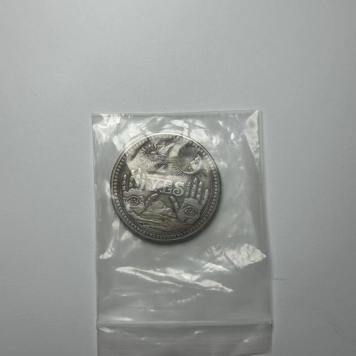 Silver Coin For Diwali NEW Yes No Flipper Challenge Coin Luck Bless  Decision Diwali Silver Coin