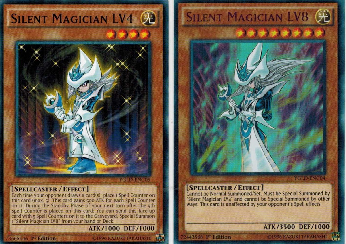 遊戯王 - magi Silent Magician LV8 ULTRA HOLO** + Silent Magician LV4 1st