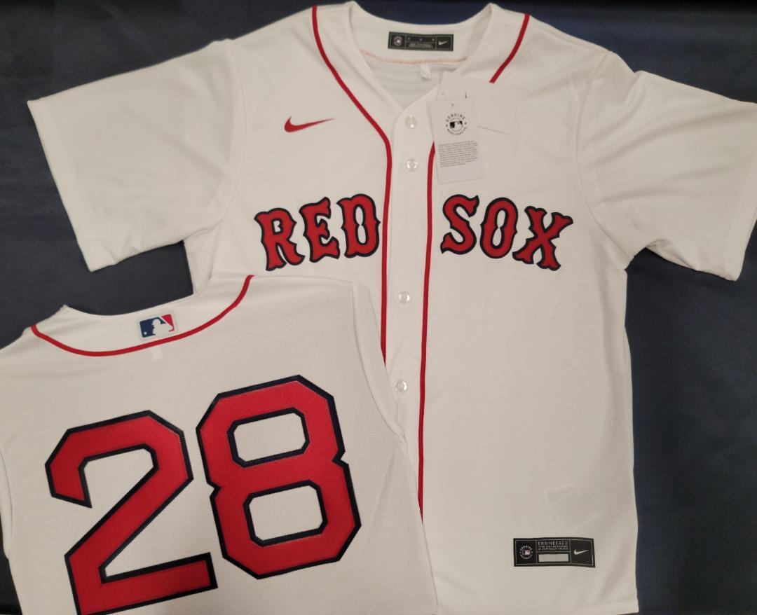 30307 Nike BOSTON RED SOX DEVERS ORTIZ MARTINEZ Baseball SEWN Jersey WHITE  NWT