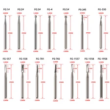 ALL Types Dental Round Tungsten Carbide FG Bur For Surgical High Speed Handpiece