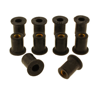 Gummimutter | M4/M5/M6 | Neopren Mutter Windschild Motorrad | Vibrationsdämpfer
