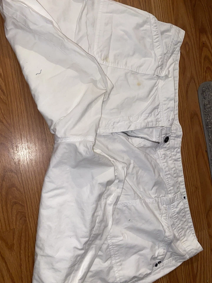 Basic Editions 24W All White Light Linen Feel Shorts SEE PICS For Marks - Image 3 of 4