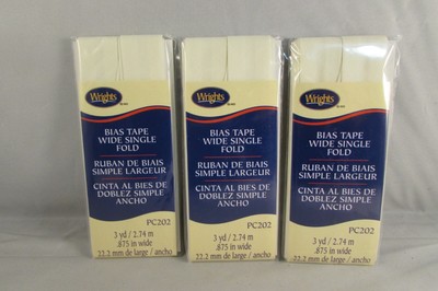 New Wrights Bias Tape Wide Single Fold  OYSTER