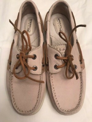 Sperry Top Sider Light Beige Boat Deck Shoes Women's Size 7M