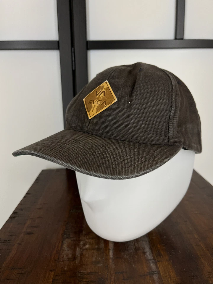 Gorra RVCA Snap Back Adulto Talla Única Marrón 100% Algodón Bordado Patín Playa Foto 4 de 4