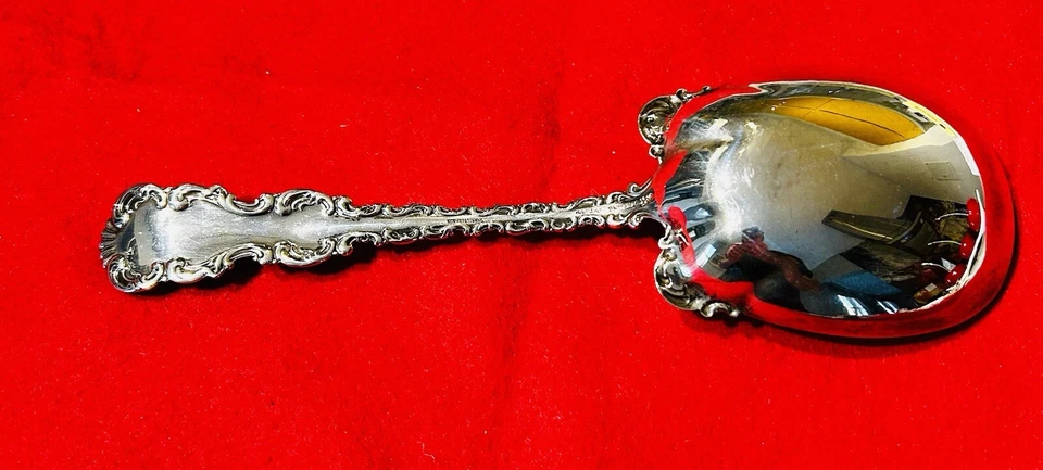 WHITING LOUIS XV STERLING SILVER BERRY SERVING SPOON  9" - Image 4 of 4