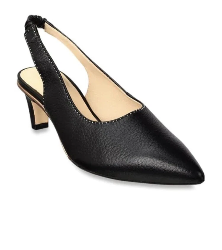 Clarks black cheap slingback shoes