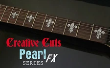 Fleur De Lis French Royal Symbol MOP Fret Marker Sticker Set for BASS and GUITAR