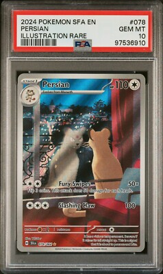 PSA 10 GEM MINT Persian 078/064 IR Shrouded Fable Pokemon PSA 10 GEM MINT Persian 078/064 IR Shrouded Fable Pokemon