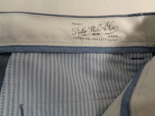 Polo Ralph Lauren Size 34W 34L CLASSIC FIT Blue Chino Pants New Mens Clothing - Picture 11 of 12
