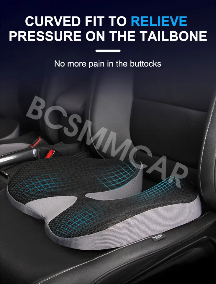 Car Seat Cushion For Tailbone Back Pain Relief Booster Office Chair Comfort Mat — 第 2/4 张图片