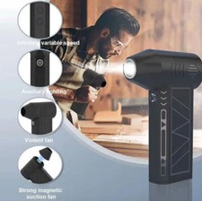 Compressed Air Duster Mini Blower with LED Light, 130,000 RPM With 4 Speed 2025