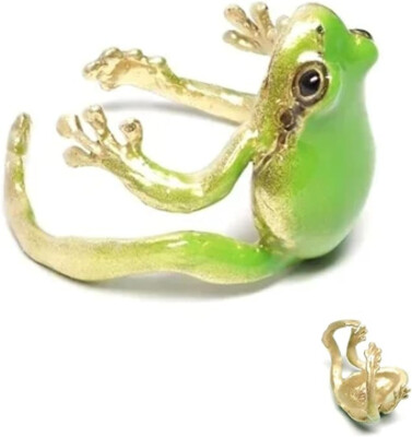 Latest-tree Frog Ring,Creative Frog Ring,Adjustable Tree Frog Ring for Women Men