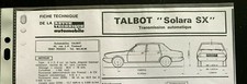 Revue technique Talbot SOLARA