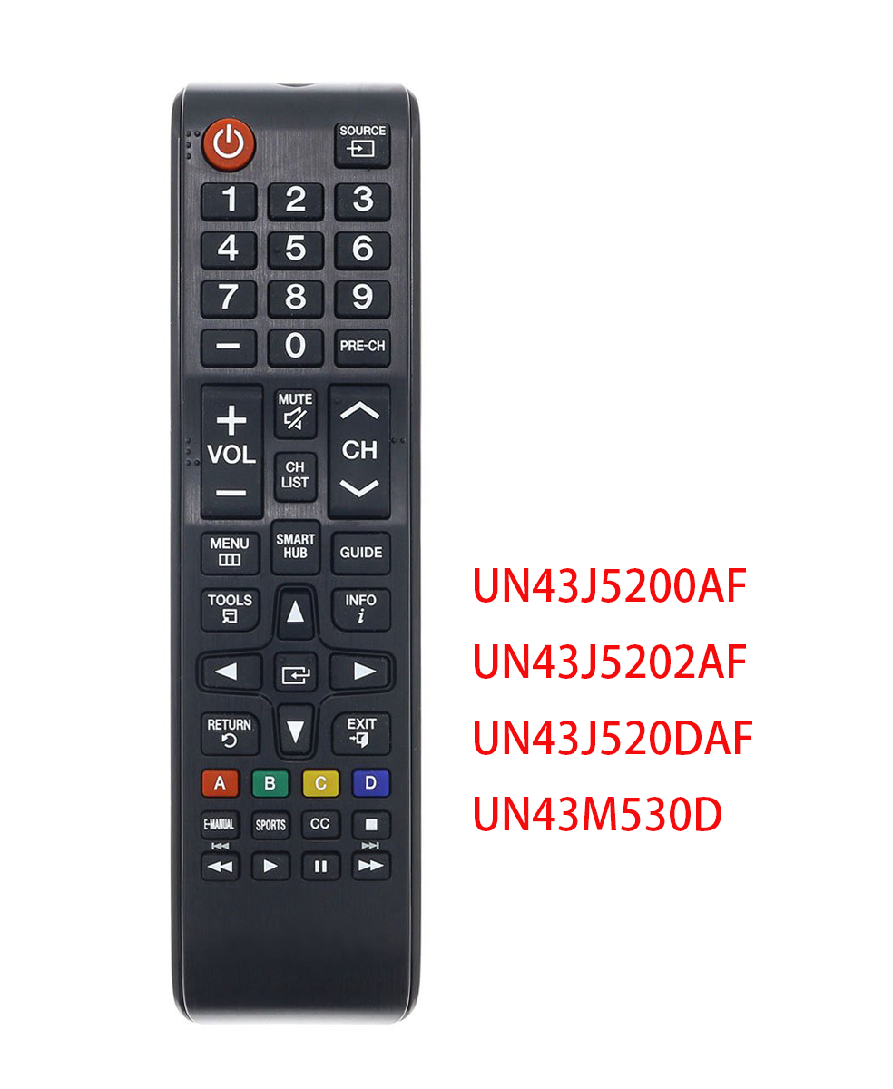 Samsung TV Replace Remote for UN43J5200AF UN43J5202AF UN43J520DAF UN43M530D