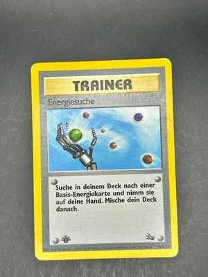 Energy Search 59/62 Common Fossil Pokemon 1st Edition Lightly Played DE