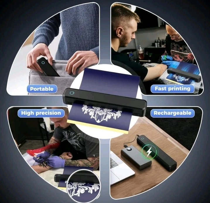 Tragbare Drucker kabellos für Reisen, Bluetooth Thermo Klein Drucker Zuhause. 40 - Bild 3 von 4