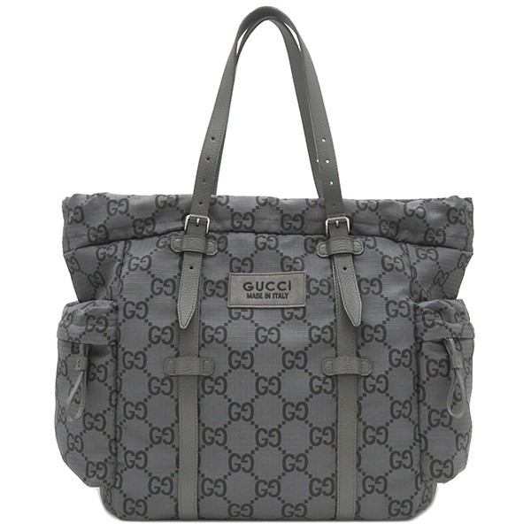 GUCCI GG Ripstop Nylon Tote Bag in Dark Gray 767929
