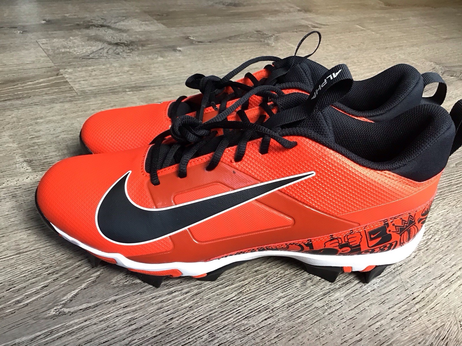 Nike Mens Size 11.5 Alpha Menace 4 Shark NRG Football Cleats FQ4536-600 New thumbnail 5