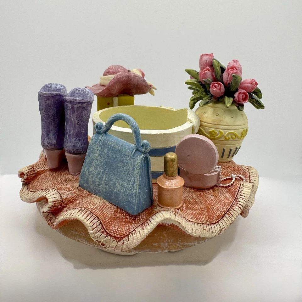 Винтажный домашний интерьер тюльпаны цветы и «Викторианская леди» аксессуары свечи банка Топпер - Изображение 4 из 4