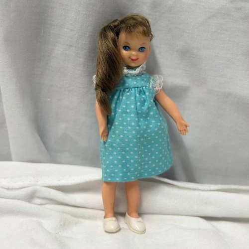 Mattel VTG  Brunette Tutti Doll Japan In Skipper Tagged Nighty Night Top Shoes