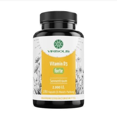 VIRISOLIS Vitamin D3 forte 2.000 I.E. Kapseln 180 ST PZN 19267987