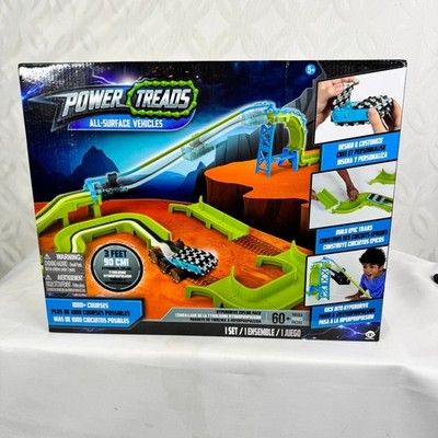 WowWee Power Treads Hyperdrive Zipline Car Set Race Track Playset