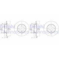 2X Delphi Bremsscheiben 256Mm Voll Vorne Passend FÜR Audi 100 80 90 | BG2215