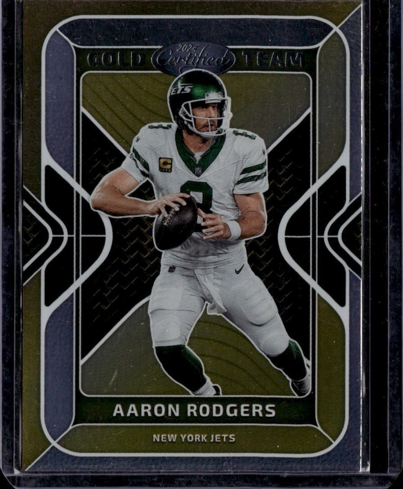 2024 Panini Certified Aaron Rodgers #GT-ARS Gold Team New York Jets
