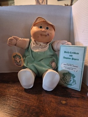 COLECO FRÜHCHEN KOHL PATCH KINDER Vintage Junge mit Geburtsurkunde, Etikett