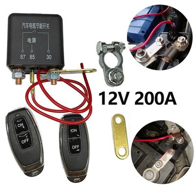 12V 200A Remote Battery Disconnect Shut Off Kill Switch Anti Theft Smart Voltage