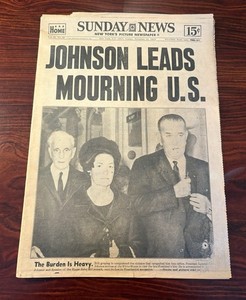 New York Sunday News- Johnson Leads Mourning U.S.- Nov. 24, 1963, Vol. 43 No. 30