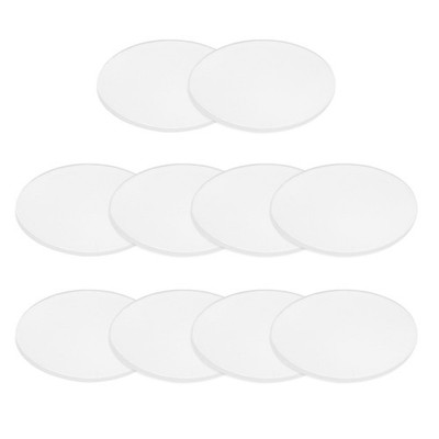 10Pcs 38mm OD x 1.5mm Thick Solid Round Silicone Rubber Sheet Translucent