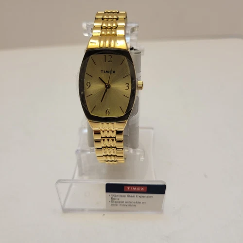 Vintage Women’s Timex Easy Reader Watch Gold Tone Analog Quartz TW2V25600 Steel