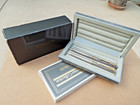 PARKER 75 PREMIER STERLING SILVER GOLD BLACK ONYX BALL PEN PENCIL SET FRANCE Box — photo 2