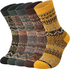 Merino Wool Socks for Women Hiking Thermal Winter Thick Warm Cozy Boot Socks