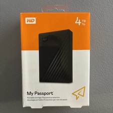 WD 4TB My Passport Portable External Hard Drive HDD 