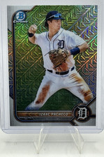 Izaac Pacheco 2022 Bowman Chrome Baseball - Mojo Refractor Rookie Card# BCP-106. rookie card picture
