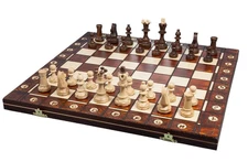 Handcrafted Wooden Chess Set 16" Board with Pieces, Gift Idea for 1-2 Players