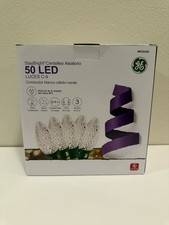GE StayBright 50-Count 24.5-ft Random Sparkle Warm White C9 LED Christmas Lights