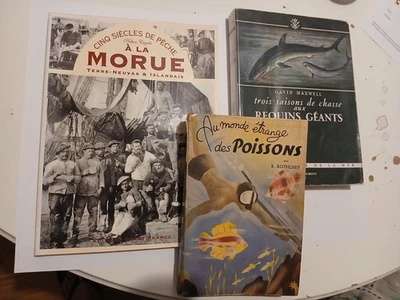 Lot de livres anciens sur la pêche en mer - Photo 1/4