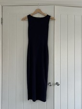 PrettyLittleThing Navy Ribbed Maxi Dress. Prettylittlething Ribbed Dress. Size 4