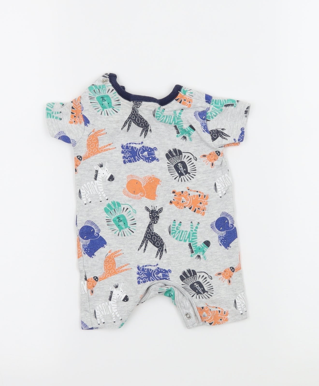 Boys UK Size Newborn George Grey Babygrow One-Piece image 2